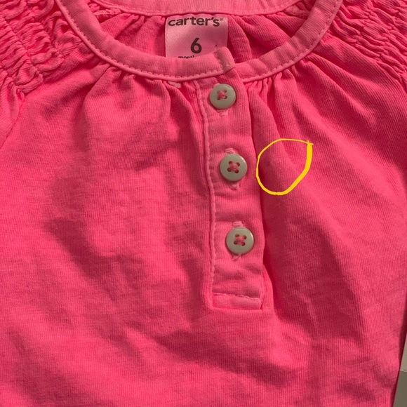 Carter’s Cap Sleeve Pink Top - Picture 7 of 7